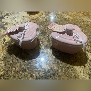 Bakeshop by Masterclass Heart Shaped covered Mini Casserole dishes - Brand New!